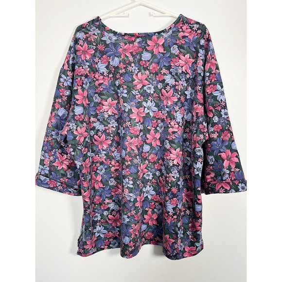 80s / 90s Vintage Floral Print Sweatshirt - Picture 3 of 6